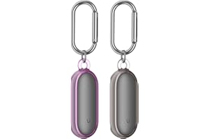 [2 Pack] case for PLAUD NotePin AI Voice Recorder，Soft TPU Protector Case for PLAUD NotePin AI，with Keychain (Clear Grey+Clea