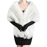 Zhanmai 2 Pcs Winter Long Shawl Cloak Stretchy Glove Opera Bridal Dance Gloves for Women Dress Party Coat