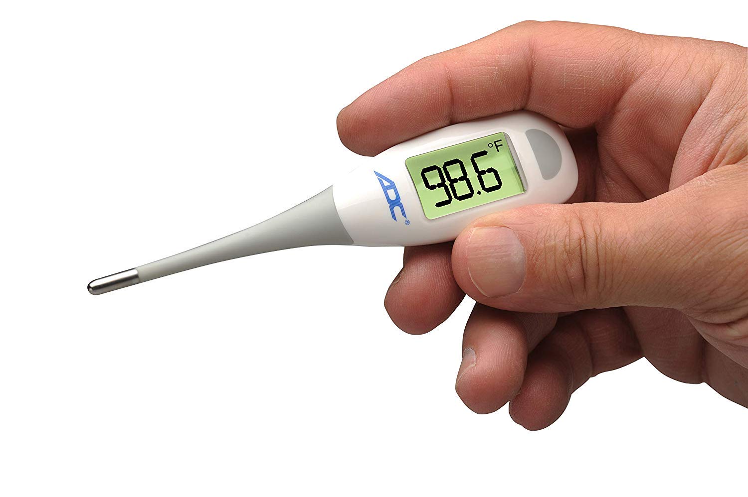 ADC Temple Touch Digital Fever Thermometer, Non Invasive and Quick Read, Suitable for Babies, Newborns, Kids, and Adults, Adtemp 427, White: Industrial & Scientific