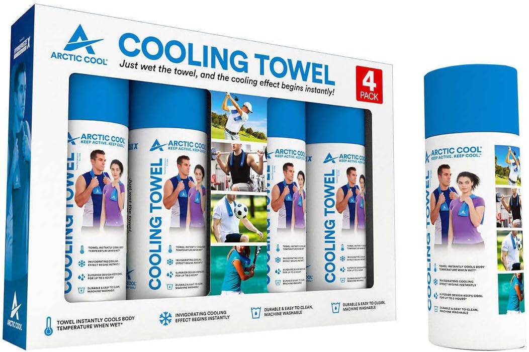 Arctic Cool Cooling Towel 4Pack Sports & Outdoors