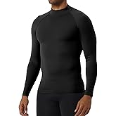 OVIYEGAIN Turtleneck Compression Shirt Men Long Sleeve Athletic Workout Sports Undershirt Quick Dry Base Layer Running Tops