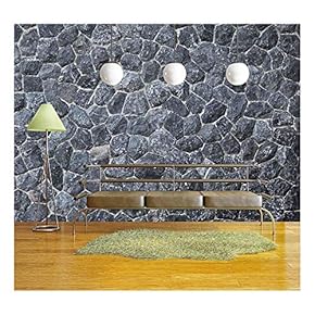 Black Stone Texture - Removable Wall Mural | Self-Adhesive Large Wallpaper - 66x96 inches