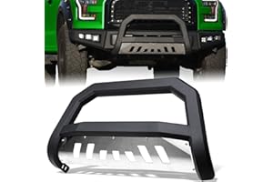 Stehlen 714937184046 Compatible With 1999 2000-2006 Toyota Tundra / 2001-2007 Sequoia Advance Series Bull Bar - Matte Black/Brush Aluminum Skid Plate