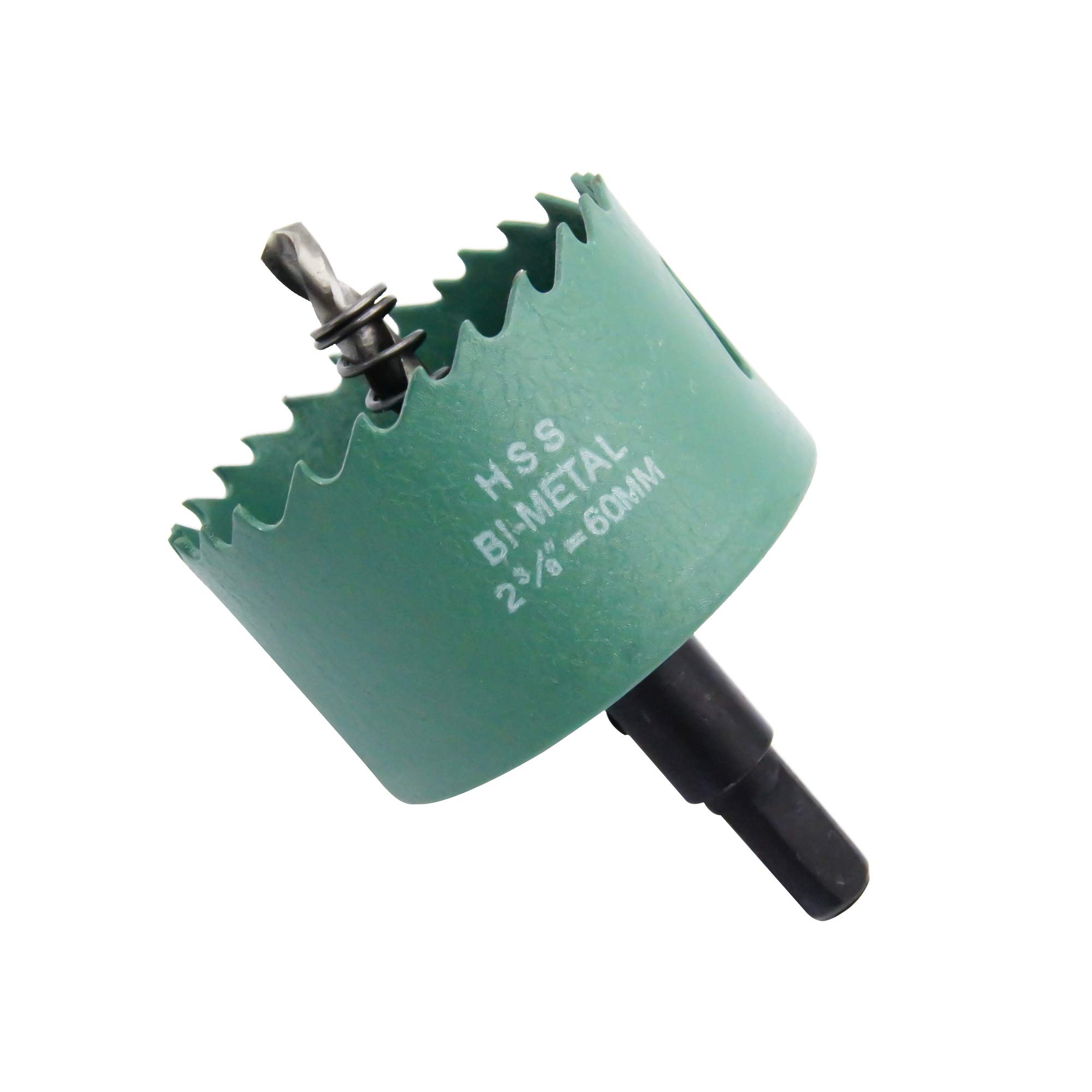 60mm Hole saw LAIWEI hole cutterhole cutter,2.36 Inch HSS Annular Hole Saw Cutter Drill Bit,holes in wood,gypsum board,aluminum profiles, PVC and other materials(2-3/8") — image 1