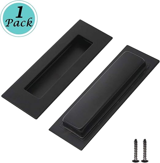 Amazon Com Probrico 6 Black Rectangular Flush Pull Stainless