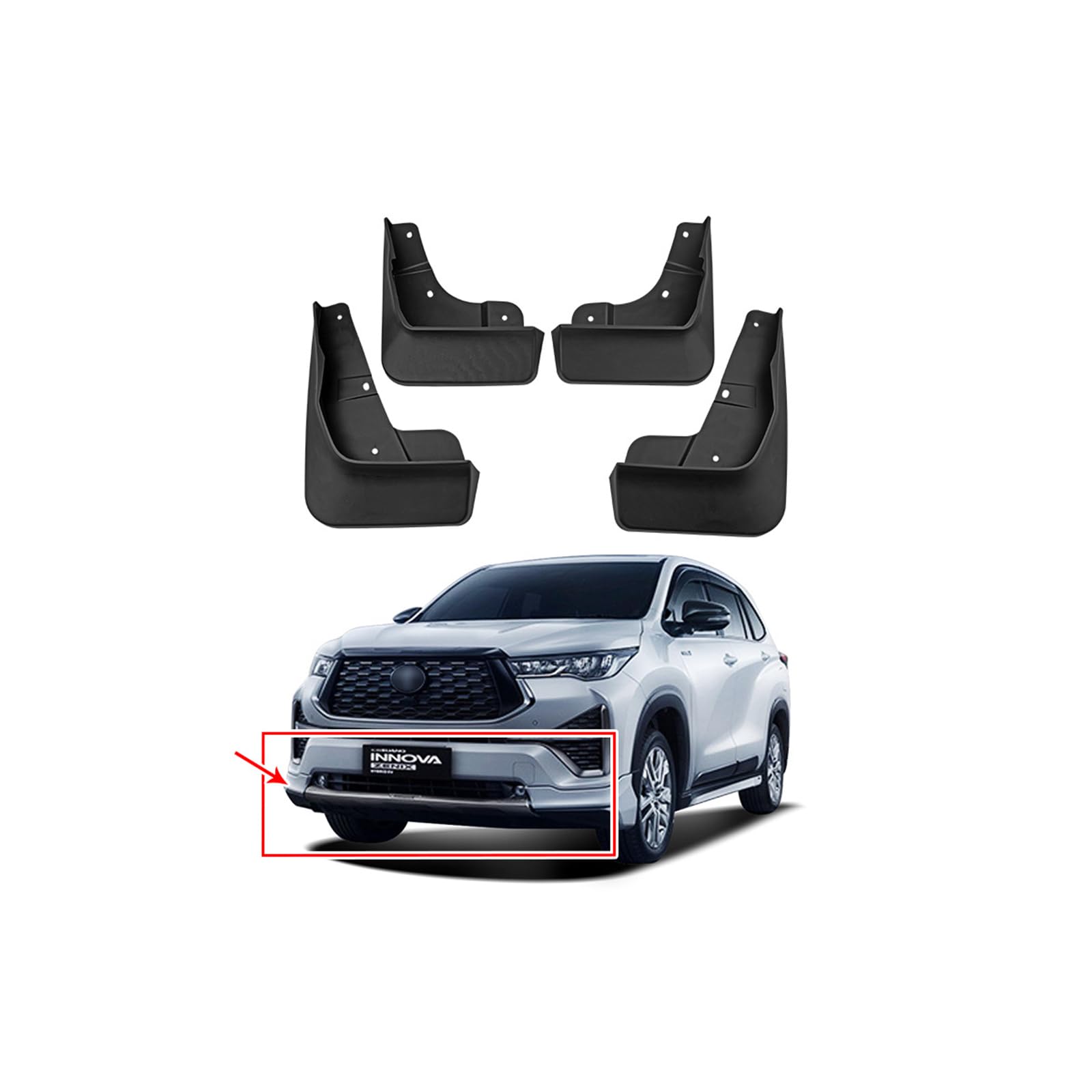 YLOXFW Car Mudguard Mud Flaps for T-oy-OTA Innova
