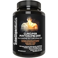 Intelligent Labs 1000MG Meriva Curcumin Phytosome, 2900% Better Absorbed Than Ordinary Turmeric Curcumin 100% Soy Free, 120 C