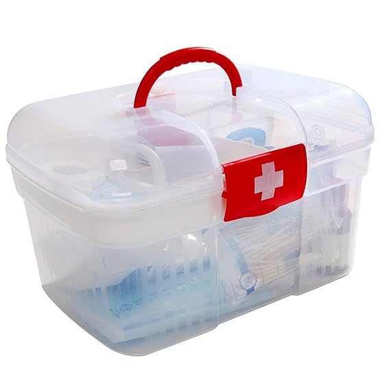 Almand Plastic First Aid Emergency Medical Kit Tools Storage Box with
