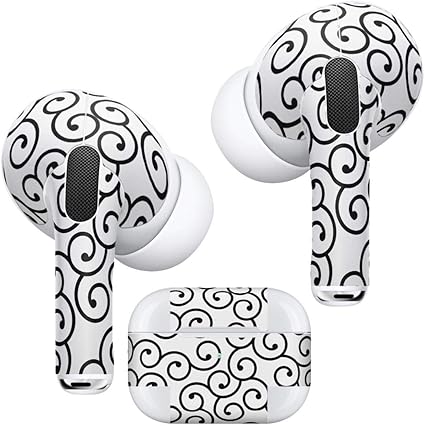 Amazon Igsticker Airpods Pro 専用 デザインスキンシール Airpodspro エアポッド プロ Apple アップル イヤホン カバー デコレーション アクセサリー デコシール 模様 モノトーン つた スマコレ 家電 カメラ