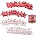 32 Pieces Christmas Wooden Crafts Hangings Ornaments Christmas Tree Decoration, Snow and Star Presents Decoration Accessories (16PCs Star Style and 16PCs Christmas Trees Style)