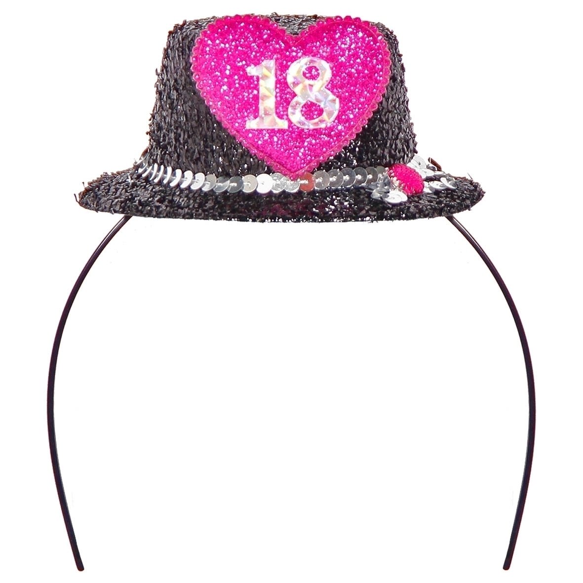Folat - 18th Birthday Hat with Hearts on Tiara
