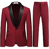 Lamgool Boys Suit Slim Fit 2-Piece Formal Set Tuxedo Blazer Jacket and Pants for Kids Prom Wedding Party Size 4-16 Years