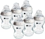 Tommee Tippee Natural Start Baby Bottles 0m+ 6x260ml Slow Flow Teat