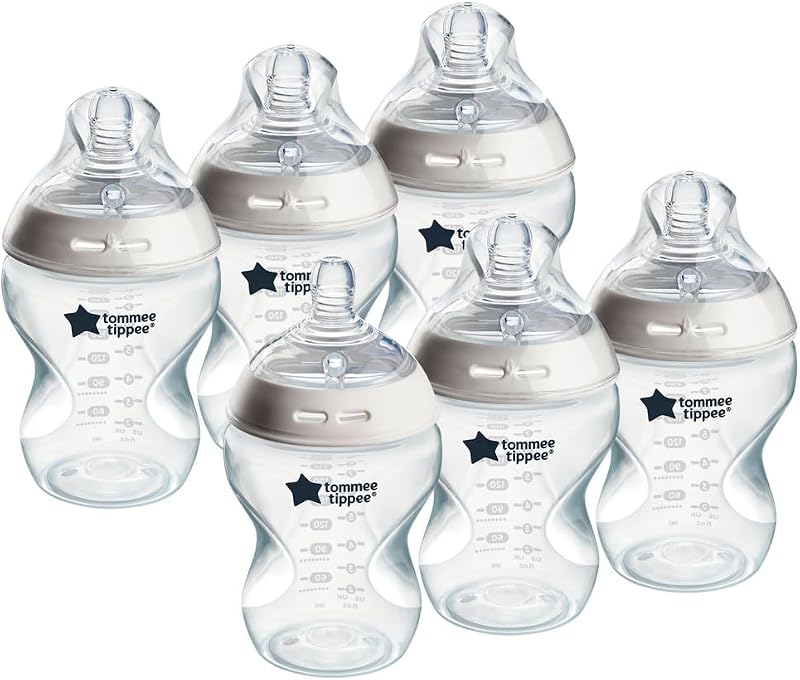 Tommee Tippee Natural Start Baby Bottles 0m+ 6x260ml Slow Flow Teat