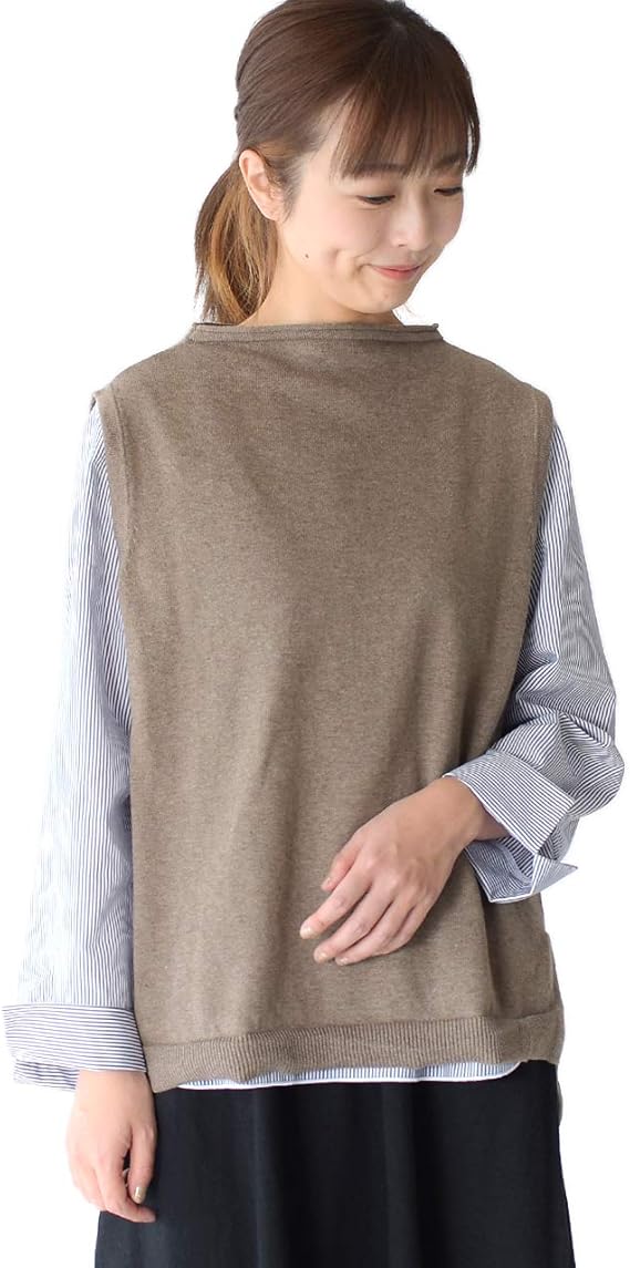 Amazon マオメイド Mao Made インナー ストライプ シャツ セット ソフトコットン ベスト Crouka別注 レディース 秋冬 予約商品 Free フリーサイズ Mocha Col 15 ベスト 通販