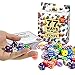 YOUSHARES 200 Pcs Multi-Color Dice Set & Storage Box Bundle - 20 Assorted Color with 10 Pcs Each, 16mm Dice with Extra Massive Capacity Organizer Box, Perfect for Board Game & Family Party