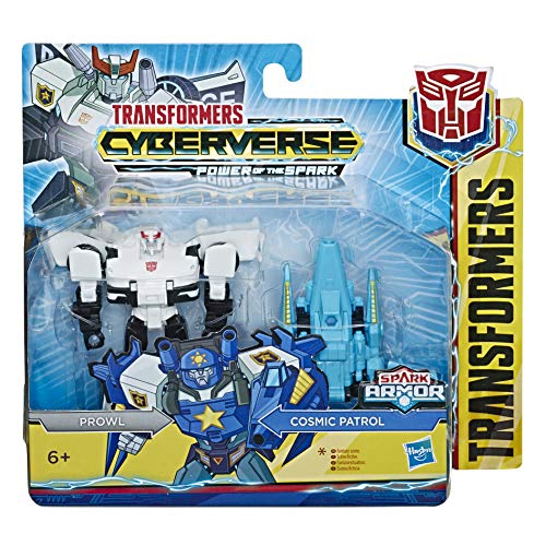 Transformers E4295ES0 Cyberverse Spark Armor Prowl, ca. 10 cm große Actionfigur