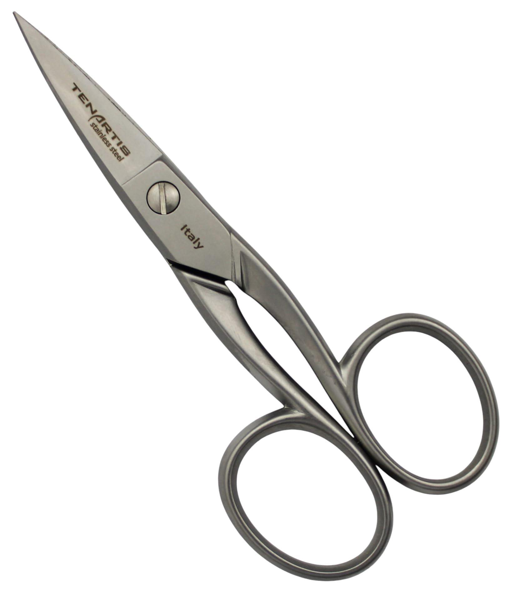 4" Stainless Steel Curved Nail Scissors - Tenartis Made in Italy