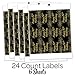 Black and Gold 50th Birthday Party Water Bottle Labels - 20 Stickers