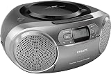 Philips AZB600/12 Portable CD Radio Recorder Silver Dynamic Bass Boost