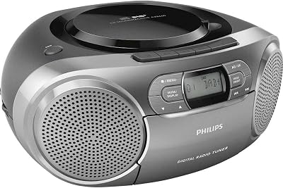 Philips AZB600/12 Portable CD Radio Recorder Silver Dynamic Bass Boost