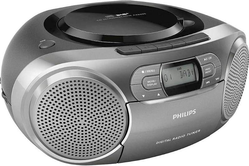 Philips AZB600/12 Portable CD Radio Recorder Silver Dynamic Bass Boost