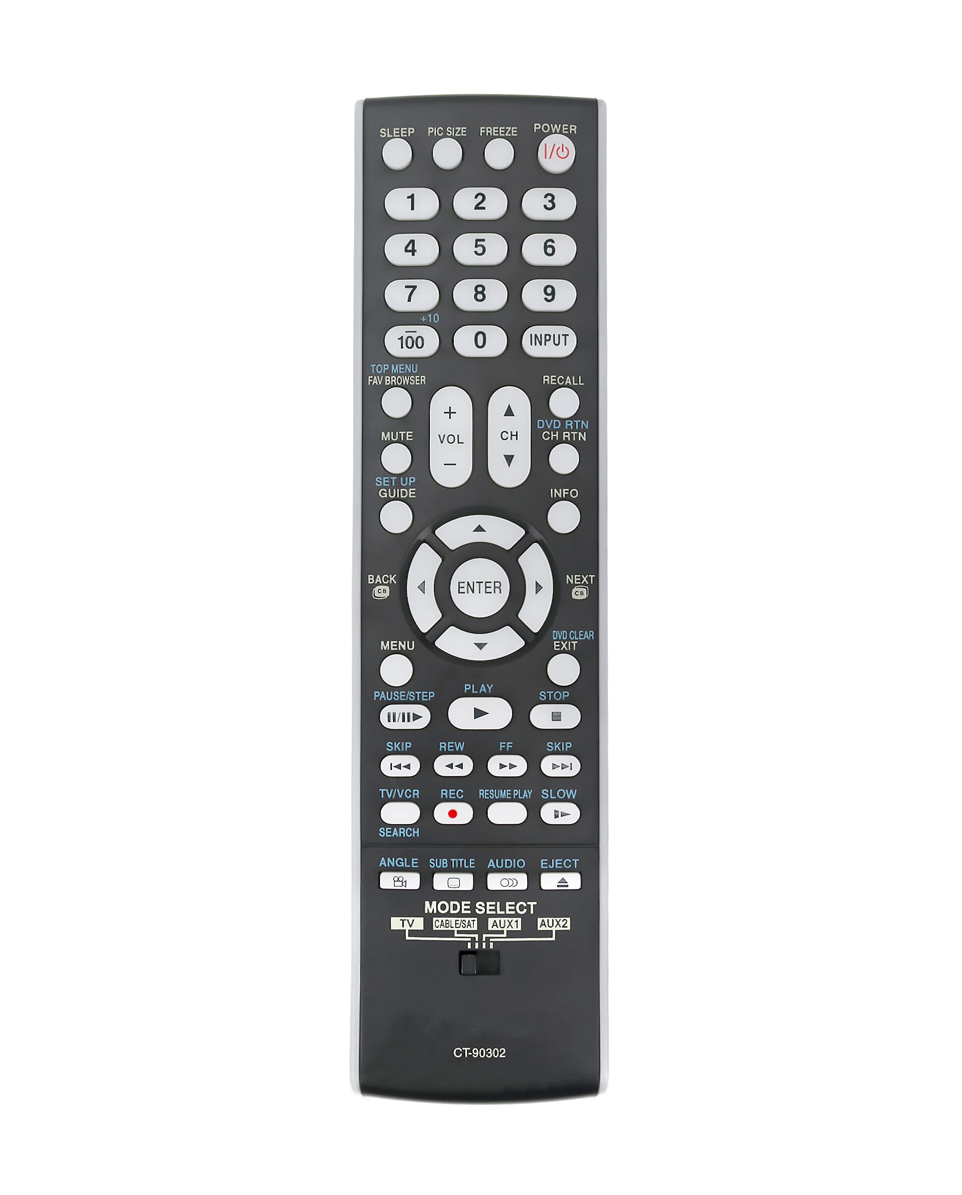 AULCMEET CT-90302 Replaced Remote Compatible with Toshiba Smart TV 26AV502U 26AV52 22AV500 22AV500U 26AV502 26AV502R 26AV502RZ 46RV525RZ 46RV530 46RV535U 46XV640 46XV640U 46RV530U 46RV535 26AV502RY