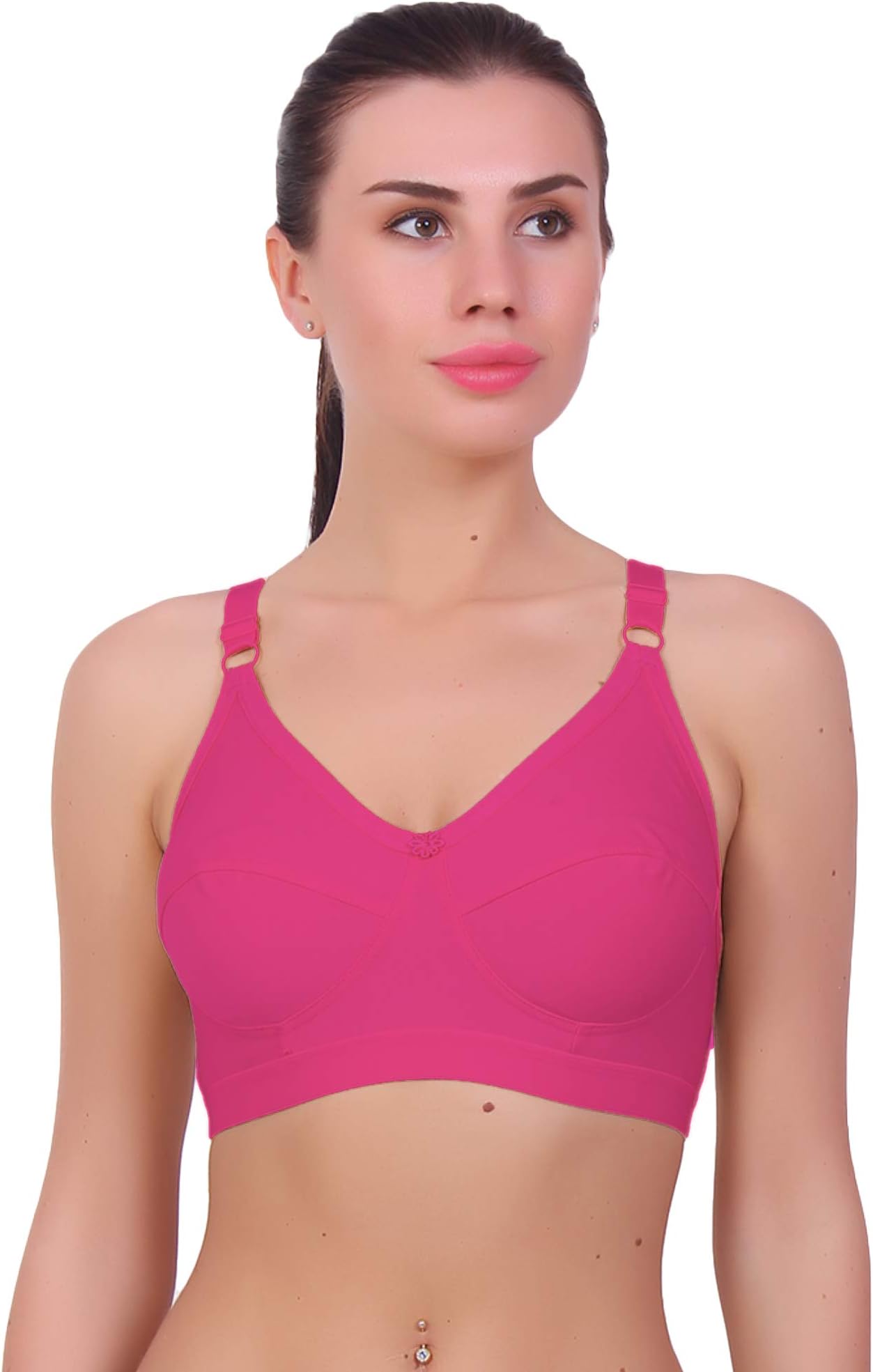 Soft Fabric, Full Coverage Bra, 3 Hook Backside…