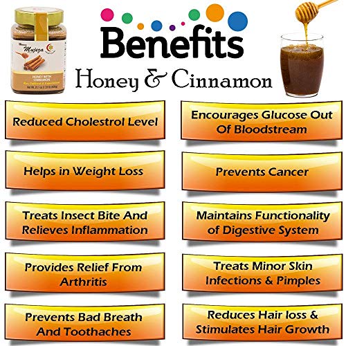 image for Mujeza Raw Honey with Ceylon Cinnamon & Turmeric - Pure Natural Honey 