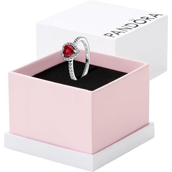 Amazon.com: Pandora Sparkling Elevated Heart Ring - Rose Gold Ring