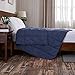 puredown Soft Goose Down Throw Blanket Lightweight Packable Couch Throw for Indoor and Outdoor Use, 50