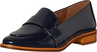 navy patent loafers womens