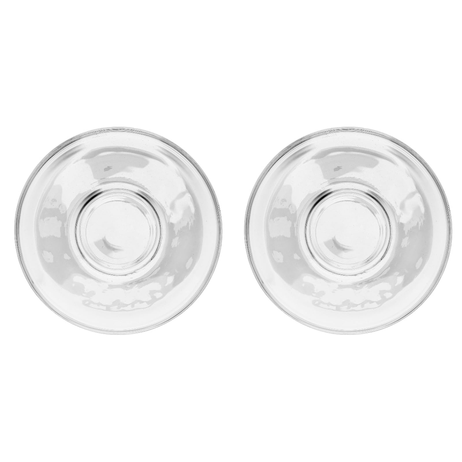 Yardwe 4Pcs Tea Glass Saucers Round Clear Glass Saucers Coffee Mug Snack Storage Plate Dishes for Servicing Cookies, Coffee, Tea Cups
