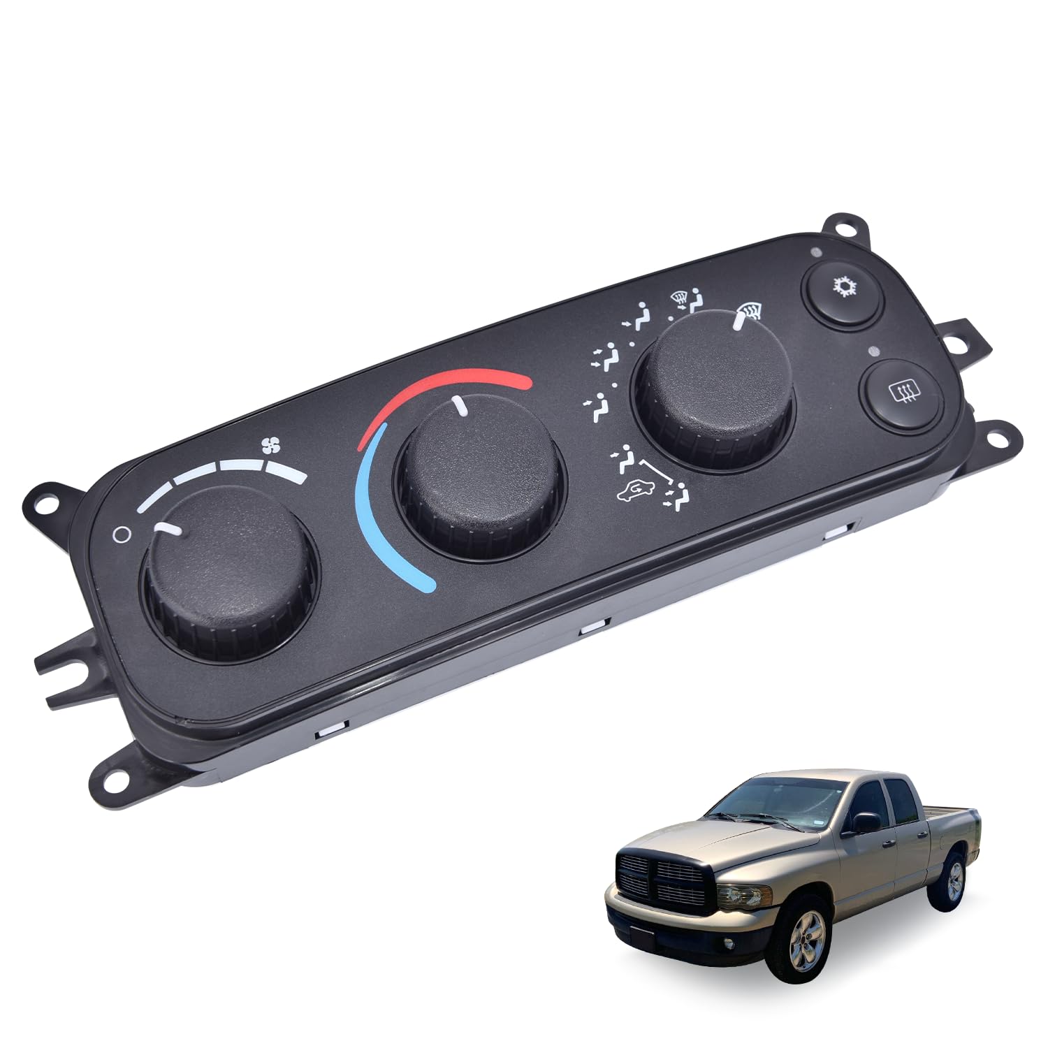 Photo 1 of FuseRish 599-212 HVAC Control Module, Climate Control Module Panel Switch Compatible with Dodge Dakota 2001 -2004; Compatible with Dodge Ram 1500/2500/3500 2002 - 2005