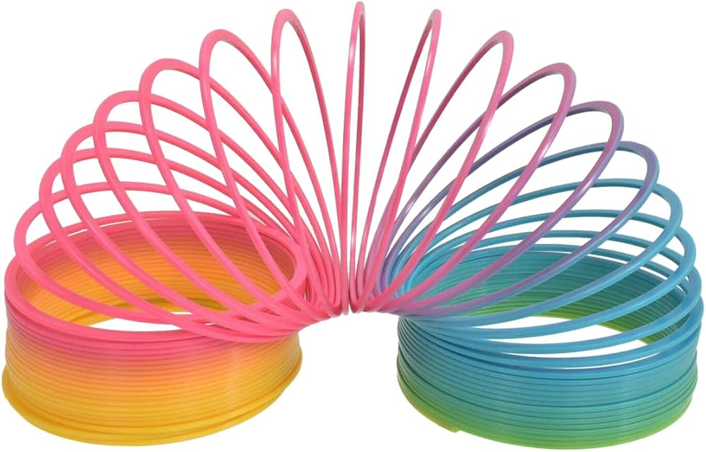 D.A.Y. Republic Magic Rainbow Spring Coil 7.5cm Bouncing Fidget Toy Kids Party