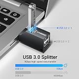 KiwiBird USB Hub 3 Port 3.0 2.0 Splitter for Laptop MacBook PC Flash Drive view 4