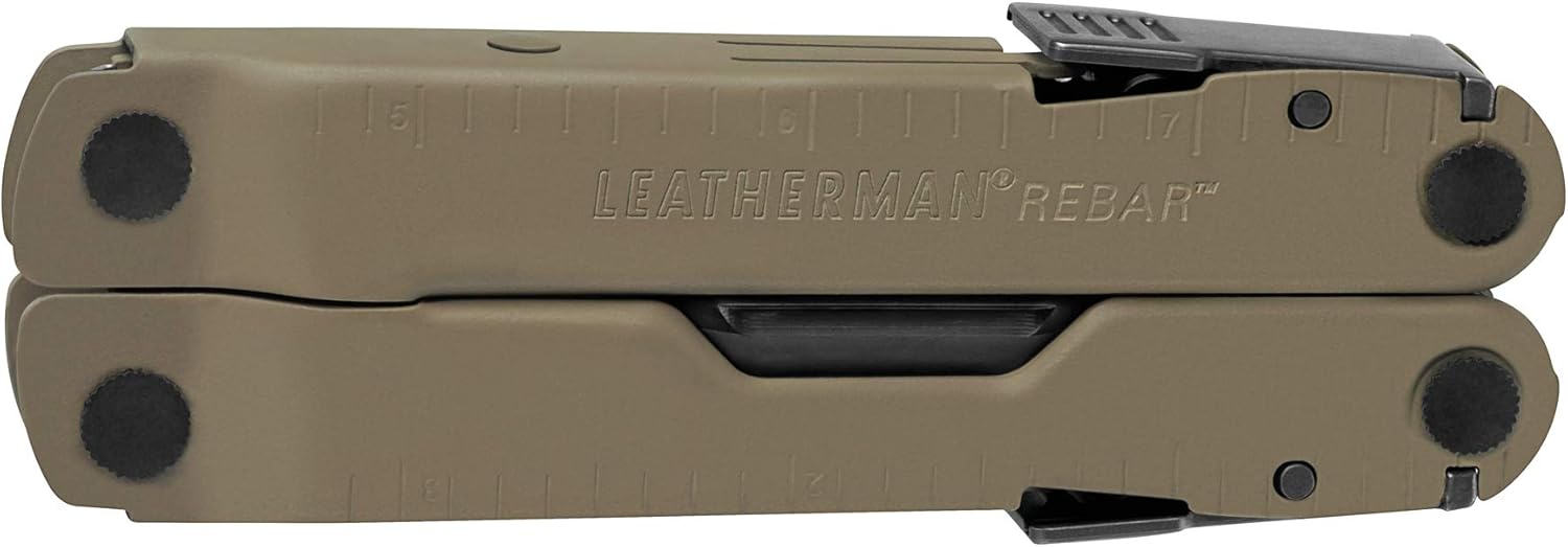 Leatherman Rebar Multi-Tool - 17 All-Tools for DIY & Camping, Black Stainless Steel, Brown - Image 4