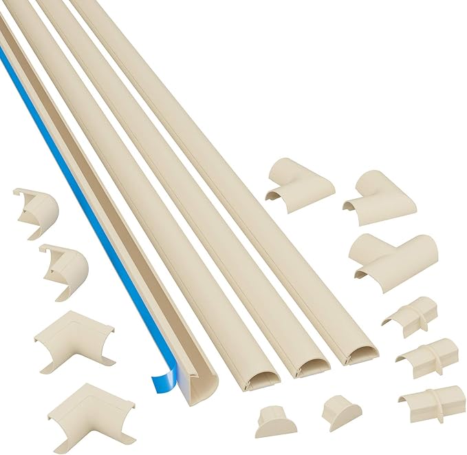 D Line Kits De Goulottes 3015kit003 Cachez Et Protegez Les Cables Facilement Goulotte Decorative Couleur Creme Amazon Fr Bricolage