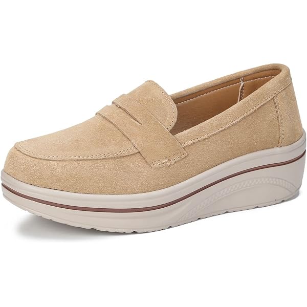 Mocasines Planos De Ante Para Mujer - Cómodos Sin Cordones, Ideales Para Diario, Trabajo O Viaje