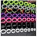 ZS 9 Pair Silicone Flexible Thin Ear Plugs Tunnels Double Flared Expander Ear Gauges Piercing (Gauge=3/4