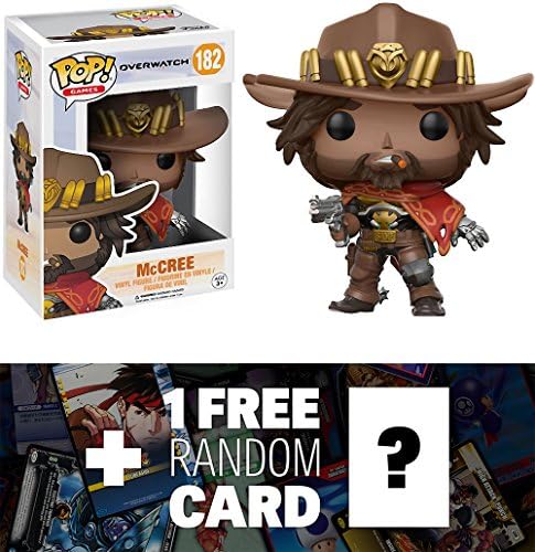 McCree: Funko POP! Games x Overwatch Vinyl Figure + 1 FREE Video Games Themed Trading Card Bundle (13087)