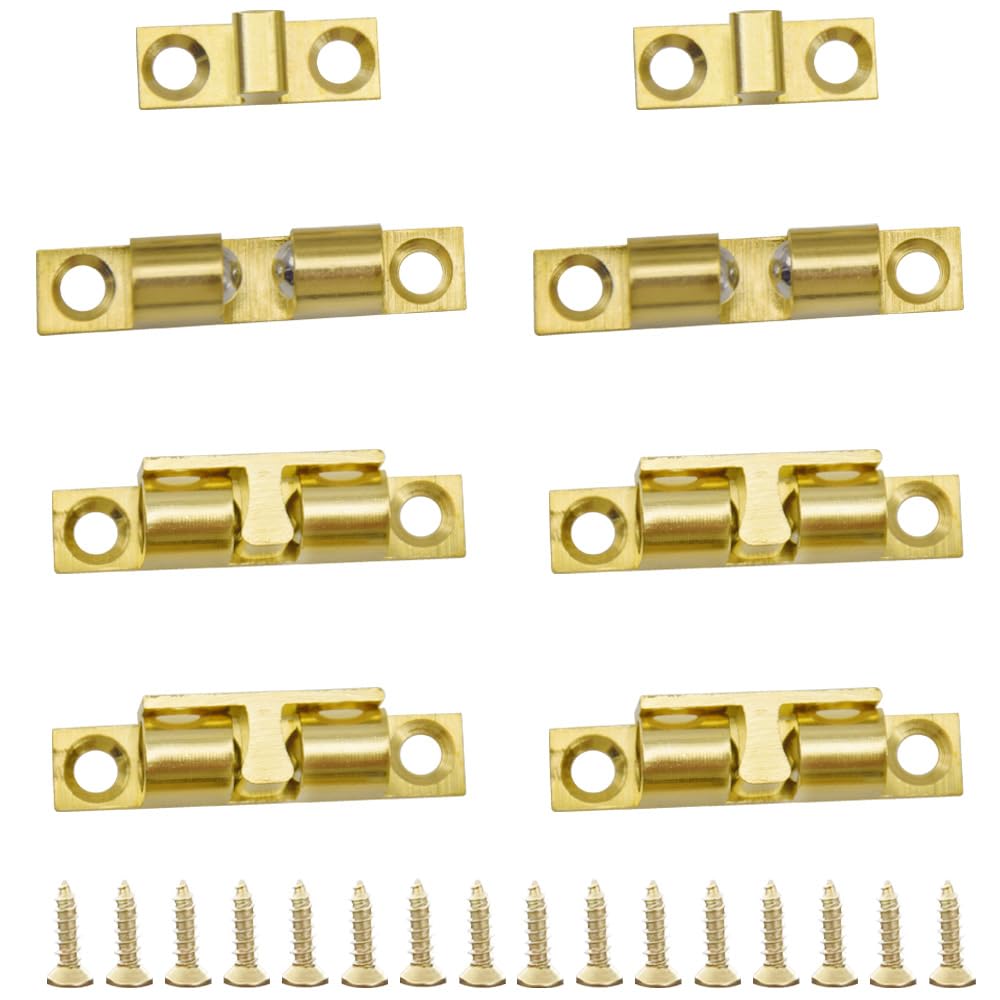 CEEYSEE 6 Pcs Double Roller Catch Ball Tension Catch 40mm Furniture Latch for Internal Doors,Wardrob,Cupboard,Kitchen Catch(SGSK4)