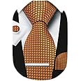 HISDERN Plaid Ties for Men Classic Checkered Tie and Pocket Square Cufflinks Tie Clip Set Woven Men's Necktie Business