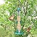 Twinkle Star Classic Wild Bird Feeder Tube Feeder with 6 Feeding Ports, Squirrel Proof Bird Feeder (Green)
