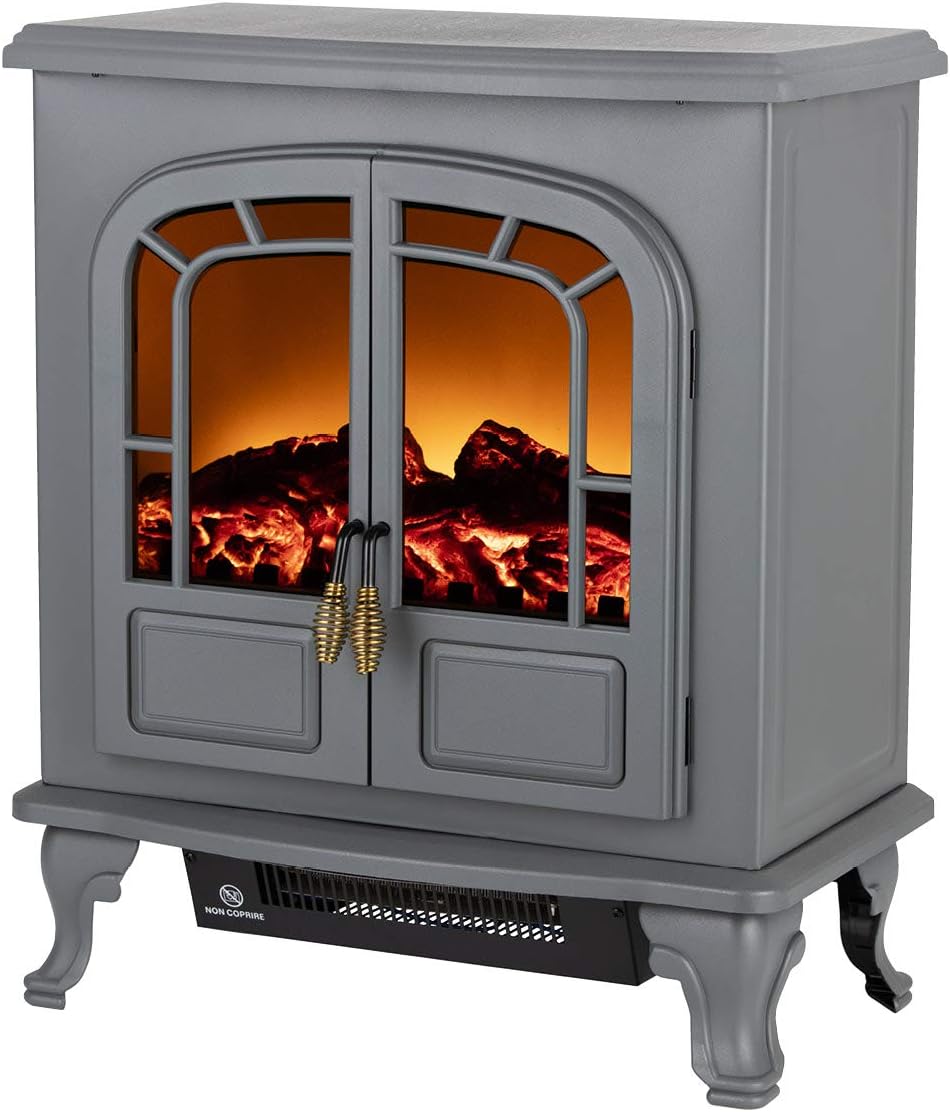 Warmlite Wingham 2Door Portable Electric Fire Stove Heater with