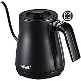 Electric Gooseneck Kettle with Temperature Control,LED Touch Screen Design,Pour Over Coffee Kettle Tea Kettle,Stainless Steel