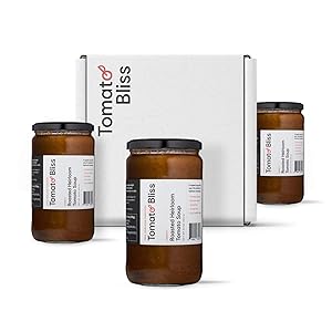 Gourmet Food Gift Box: 3 Jars of Roasted Tomato Soup – Gifts for Foodies, Gifts for Chefs, Gifts for Cooks - Tomato Bliss.