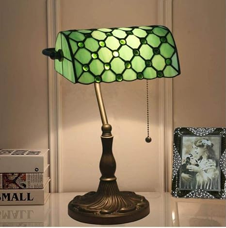 bank lamp green