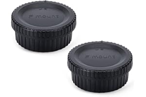 JJC 2-Pack Body Cap and Rear Lens Cap Cover Kit for Nikon D3500 D3400 D3300 D3200 D7500 D7200 D7100 D7000 D5600 D5500 D5300 D