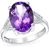 Bling Jewelry 925 Sterling Silver Brilliant Cut AAA CZ Oval Round Solitaire Engagement Promise Ring For Women Cubic Zirconia Band